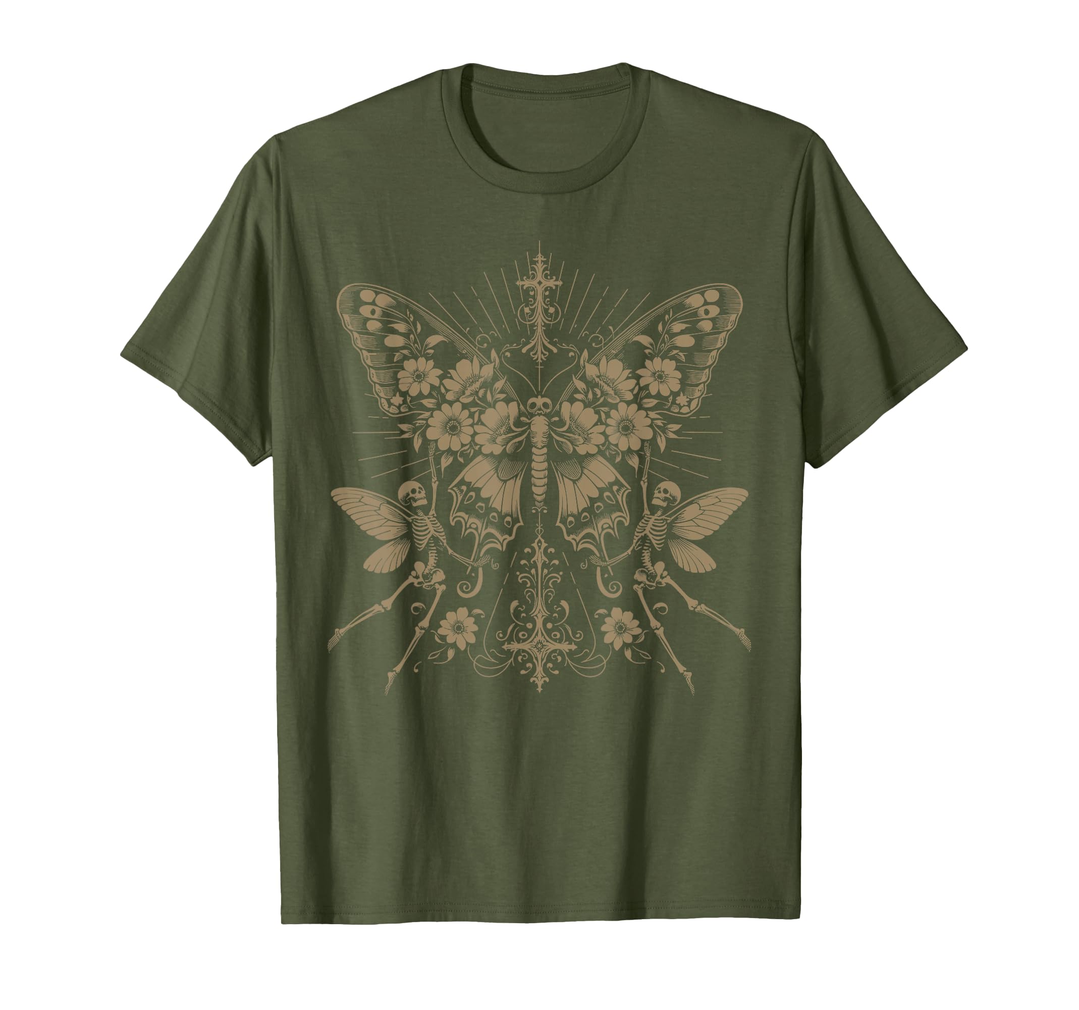 Y2K Grunge Aesthetic Goth Skeleton T-Shirt - Novelty Apparel for Adults - T-Shirt, Sweatshirt, Hoodie