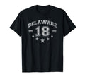 Delaware 18 Distressed Arch Gift T-Shirt - Custom Art Print Men Women - T-Shirt, Sweatshirt, Hoodie
