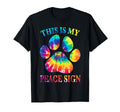 Tie Dye This Is My Peace Sign Dog T-Shirt - Fun Novelty Design for Adults - T-Shirt, Sweatshirt, Hoodie