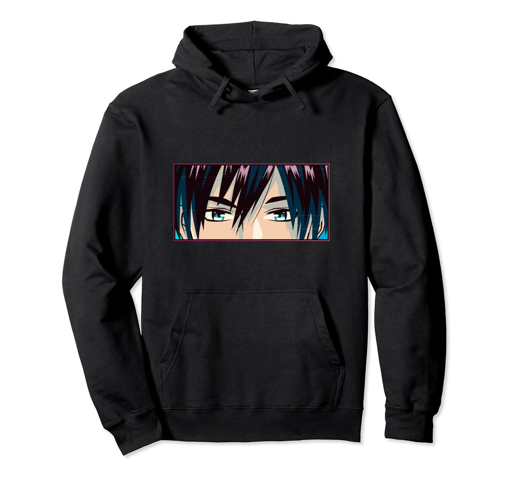 Vaporwave Anime Eyes Anime Aesthetic Hoodie - Custom Art Print for Adults - T-Shirt, Sweatshirt, Hoodie