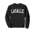 Lasalle Il Distressed White Varsity Sweatshirt - Trendy Graphic Men Women - T-Shirt, Sweatshirt, Hoodie