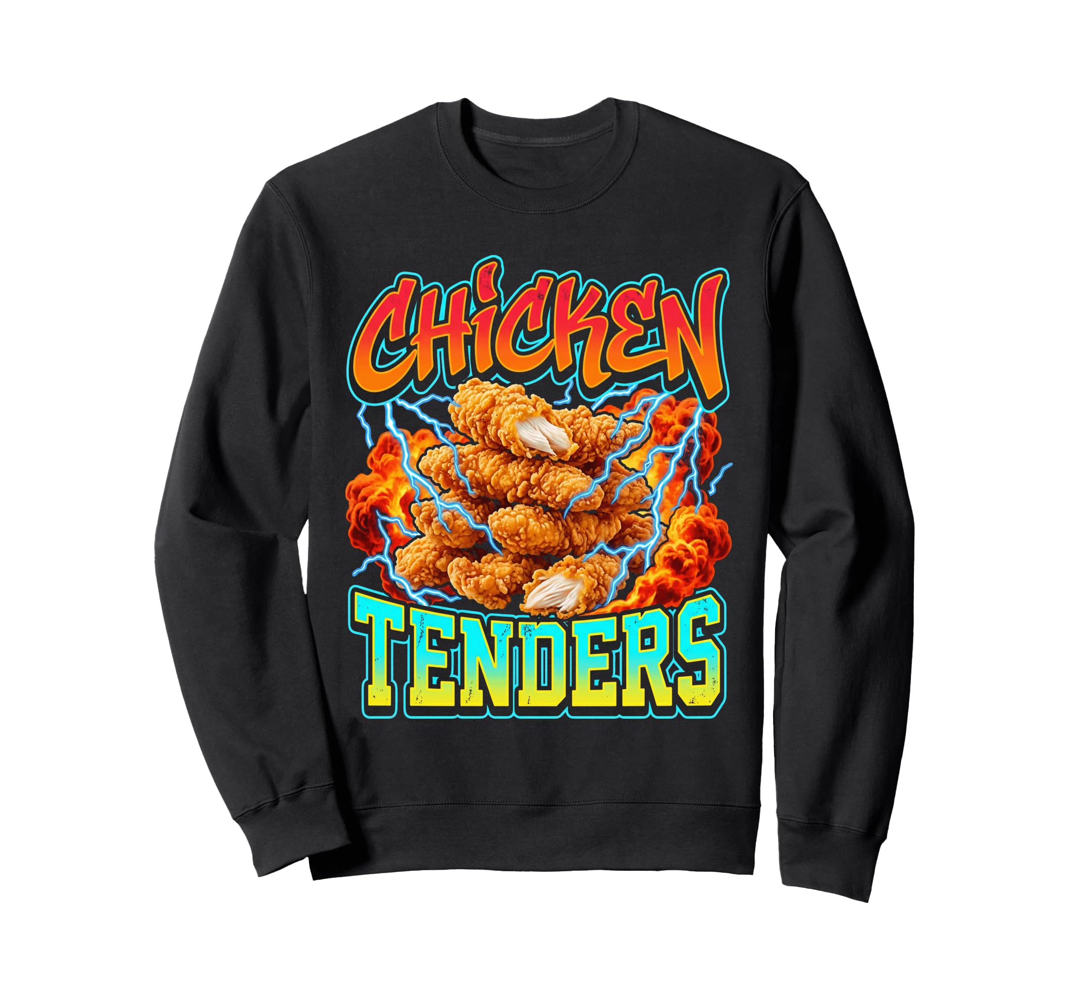 90S Bootleg Rap Chicken Tenders Sweatshirt - Unique Graphic for Adults - T-Shirt, Sweatshirt, Hoodie