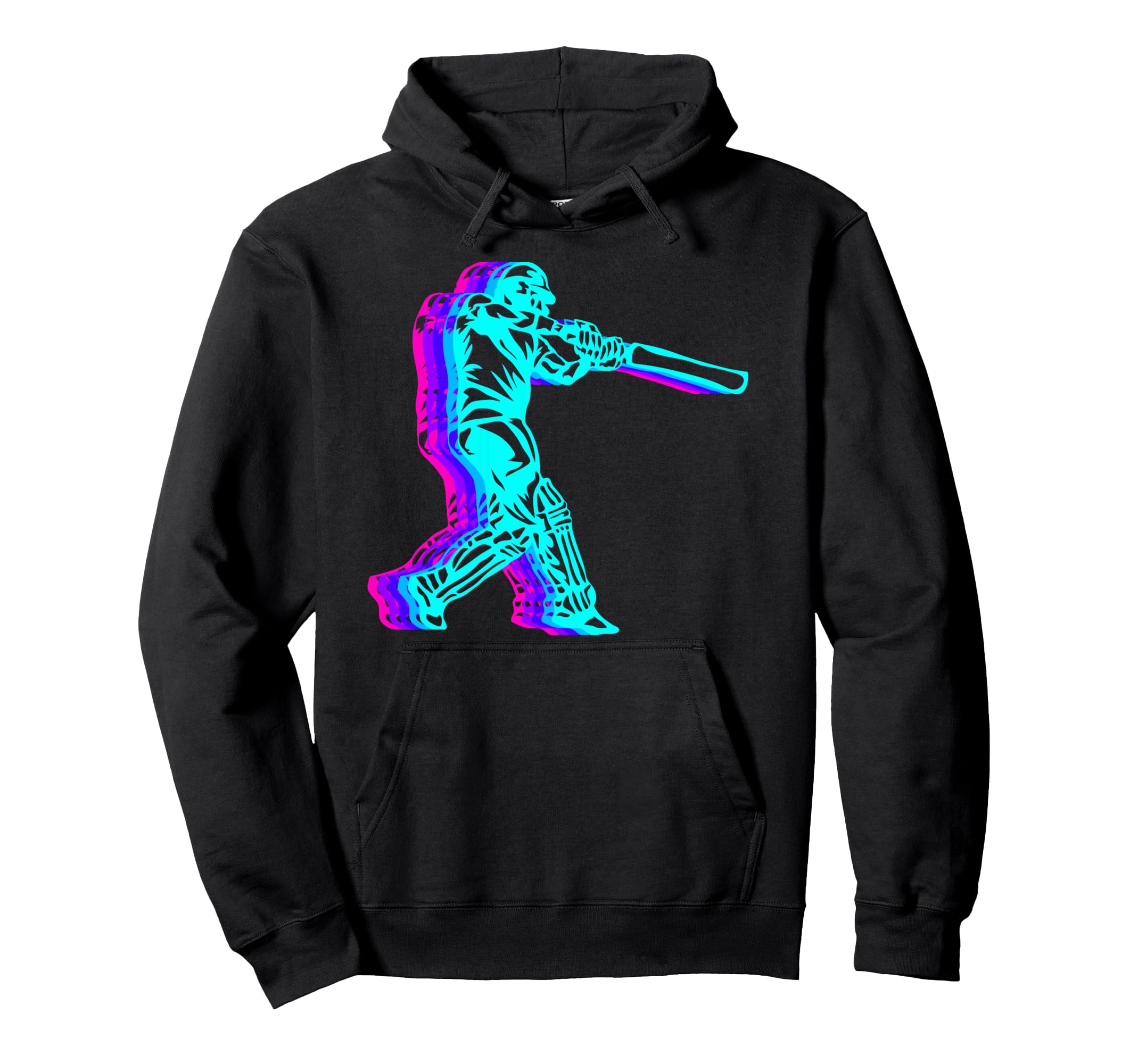 Cricket Player Team Vaporwave Hoodie - Fun Novelty Design Unisex - T-Shirt, Sweatshirt, Hoodie