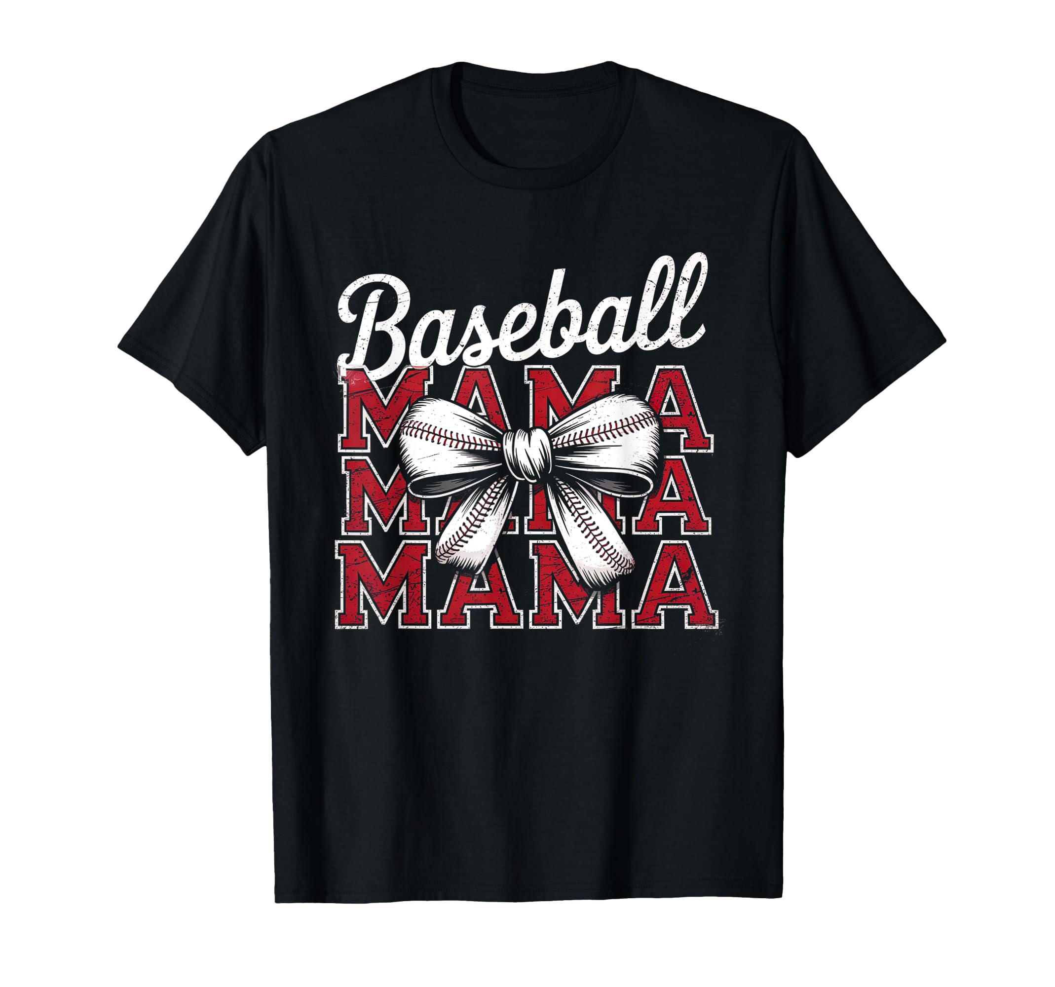 Baseball Mama Coquette Bow Game T-Shirt - Casual Everyday Wear Men Women - T-Shirt, Sweatshirt, Hoodie