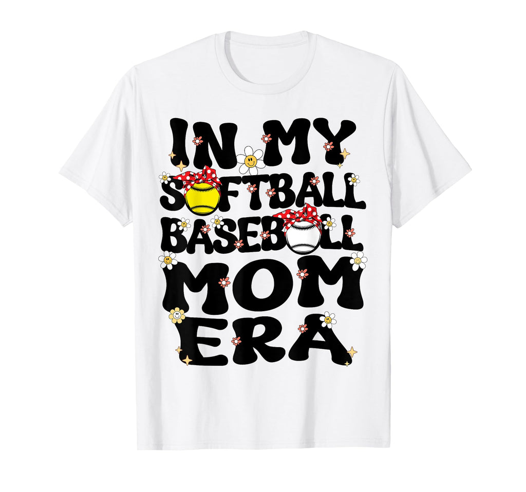 My Softball Baseball Mom Era Groovy T-Shirt - Novelty Apparel Men Women - T-Shirt, Sweatshirt, Hoodie