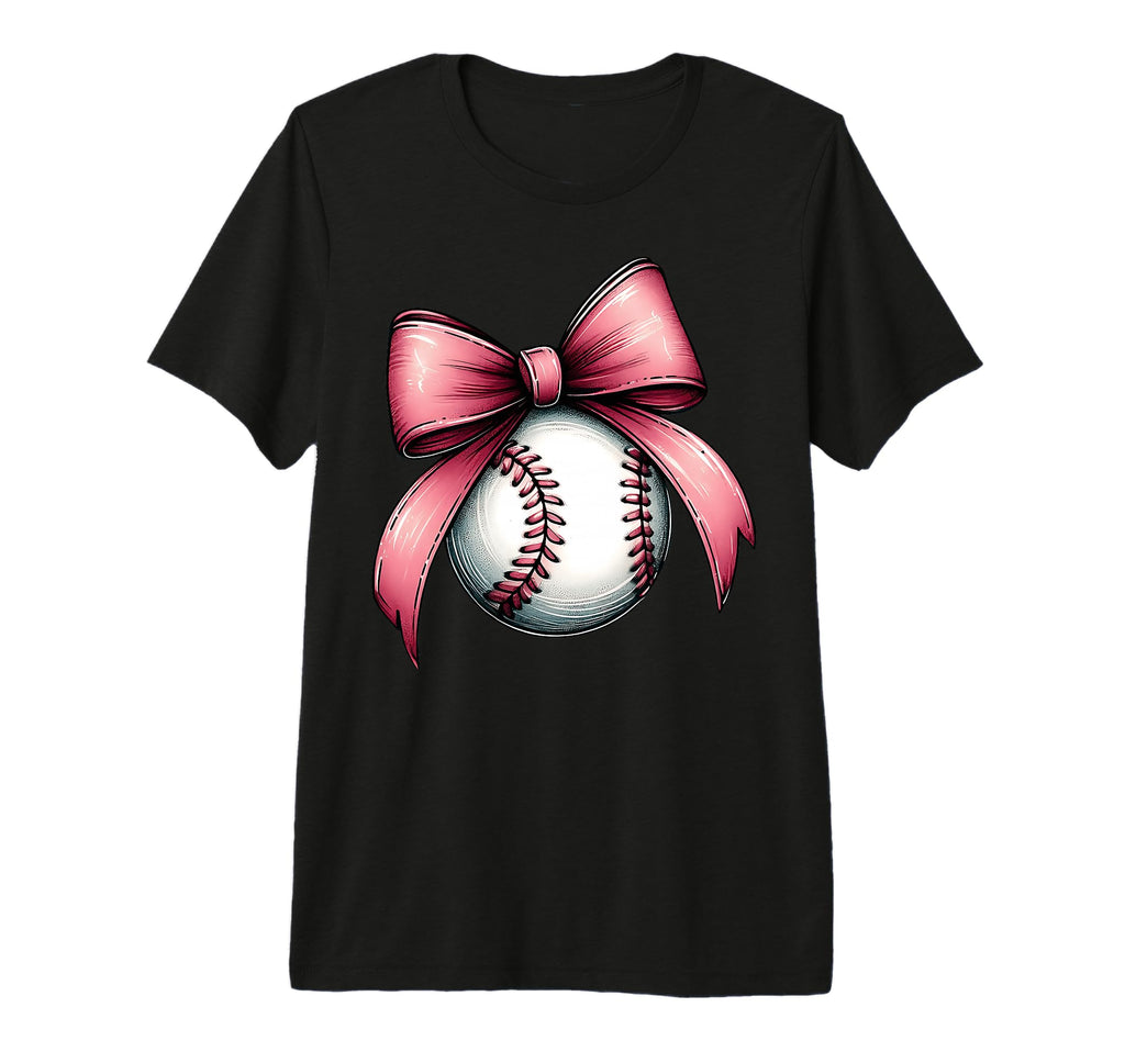 Coquette Bow Baseball Player Team Mothers T-Shirt - Novelty Apparel Unisex - T-Shirt, Sweatshirt, Hoodie