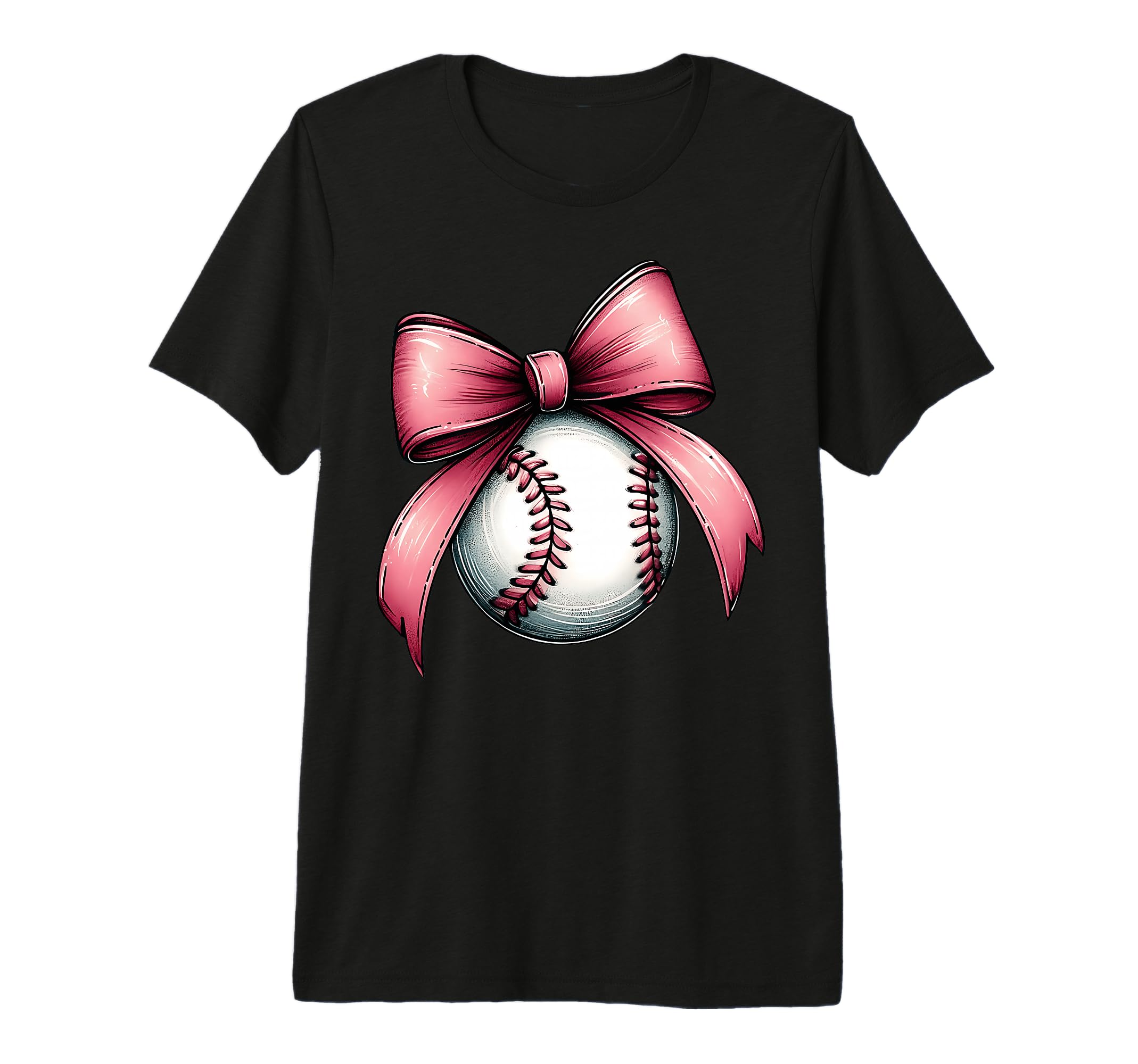Coquette Bow Baseball Player Team Mothers T-Shirt - Novelty Apparel Unisex - T-Shirt, Sweatshirt, Hoodie
