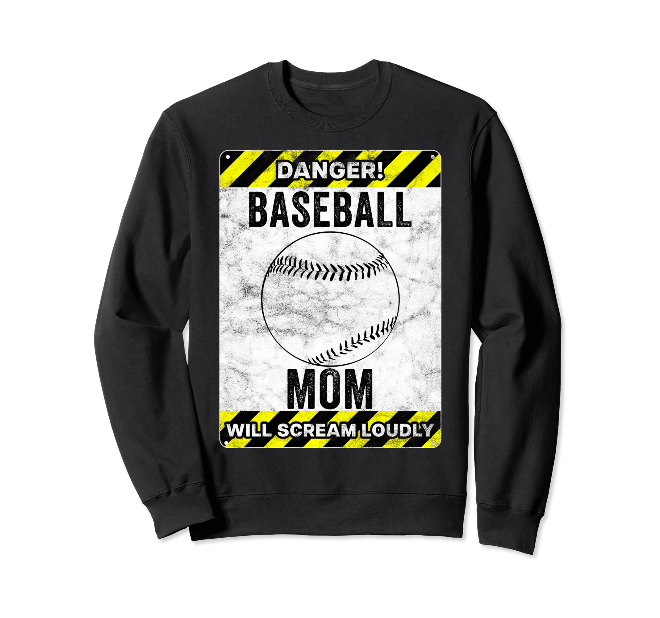 Funny Baseball Mom Sign Baseball Sweatshirt - Minimalist Print for Adults - T-Shirt, Sweatshirt, Hoodie