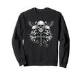 Skeleton Head Cross Y2K Goth Grunge Sweatshirt - Trendy Graphic for Adults - T-Shirt, Sweatshirt, Hoodie
