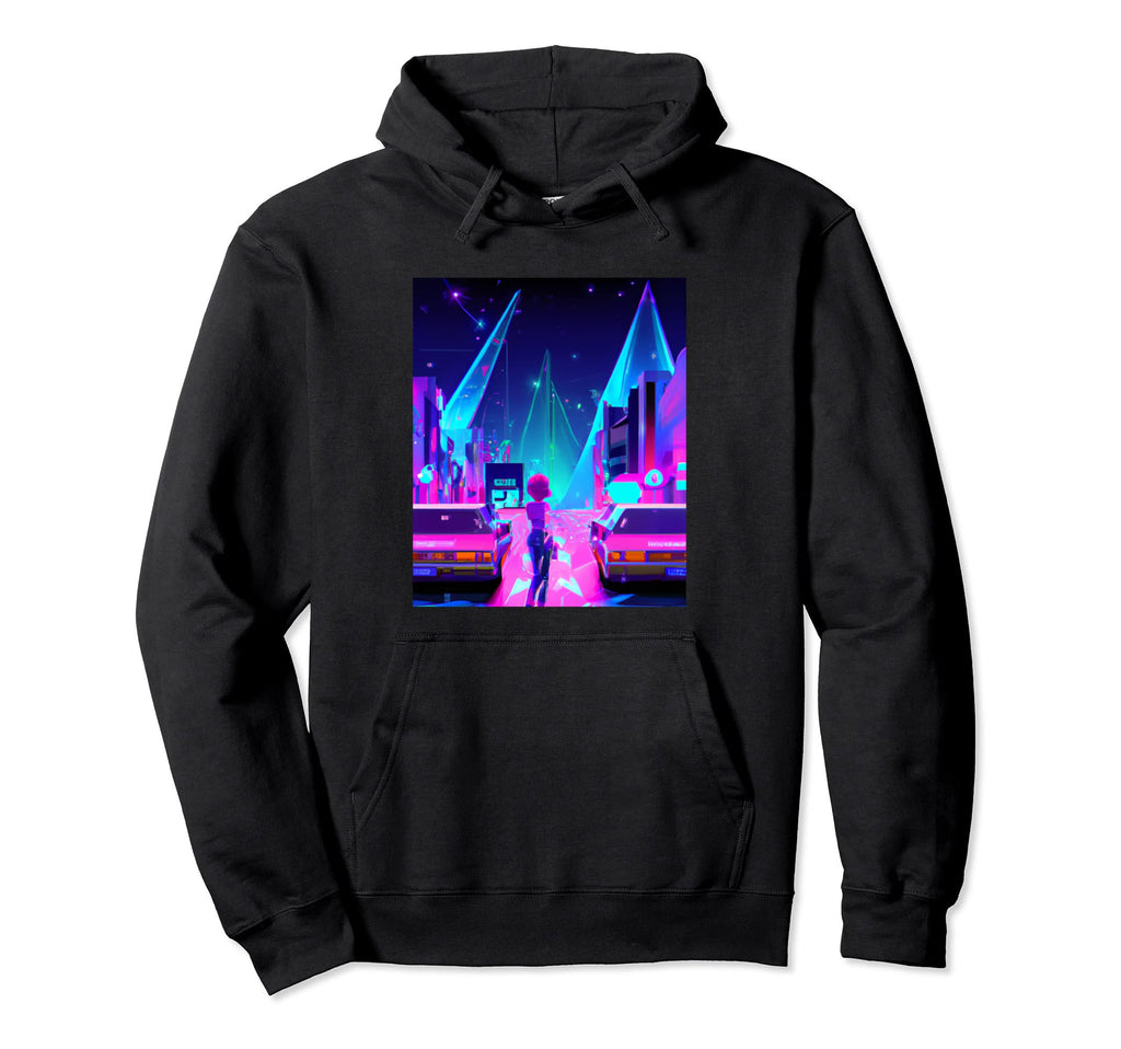 Vaporwave Car Synthwave Hoodie - Unique Graphic for Adults - T-Shirt, Sweatshirt, Hoodie