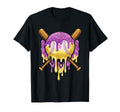 Baseball Drip Ice Cream Dripping T-Shirt - Aesthetic Graphic Men Women - T-Shirt, Sweatshirt, Hoodie