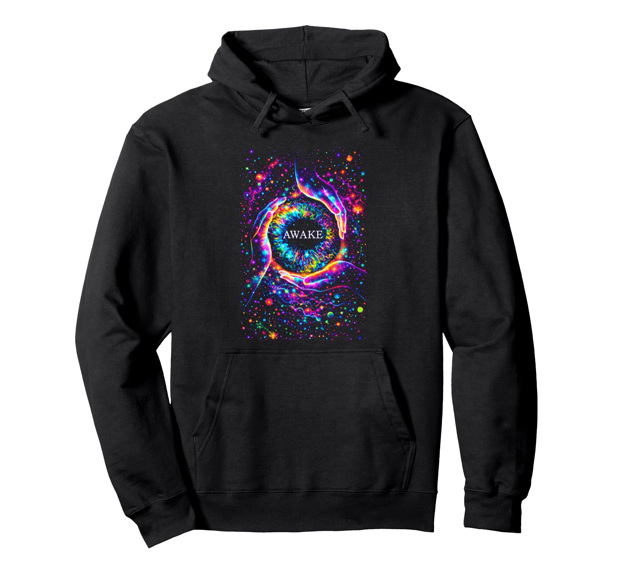 Psychedelic Awake Trippy Galaxy Hippie Hoodie - Novelty Apparel Unisex - T-Shirt, Sweatshirt, Hoodie
