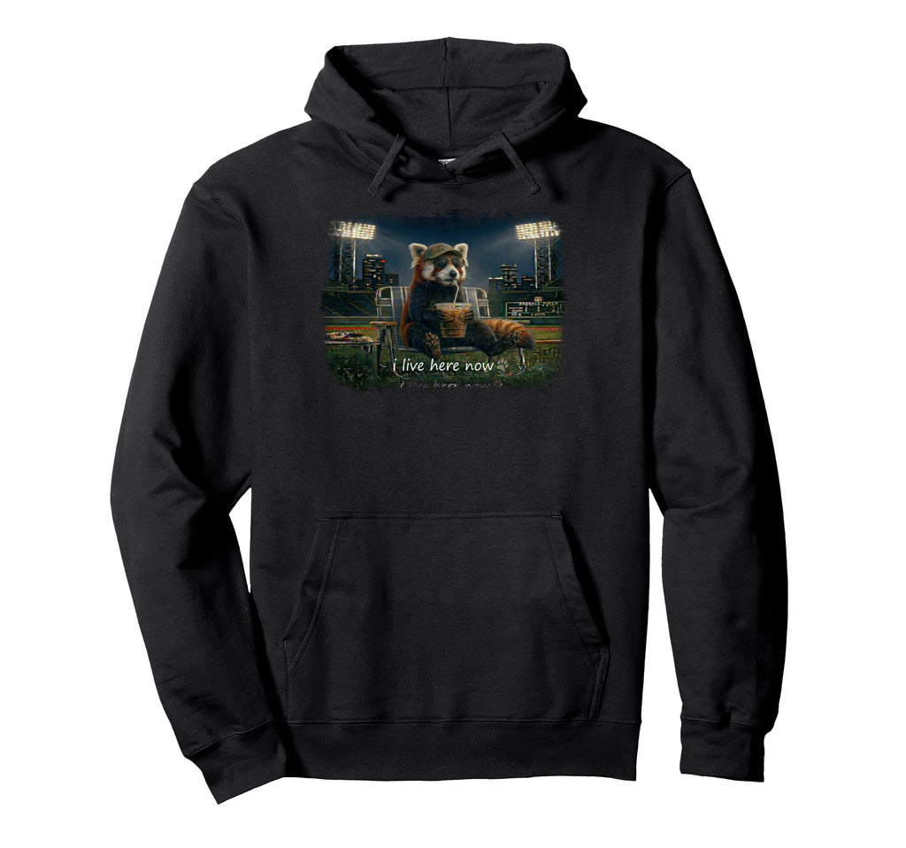 Funny Red Panda Ballfield Baseball Hoodie - Streetwear Style for Adults - T-Shirt, Sweatshirt, Hoodie