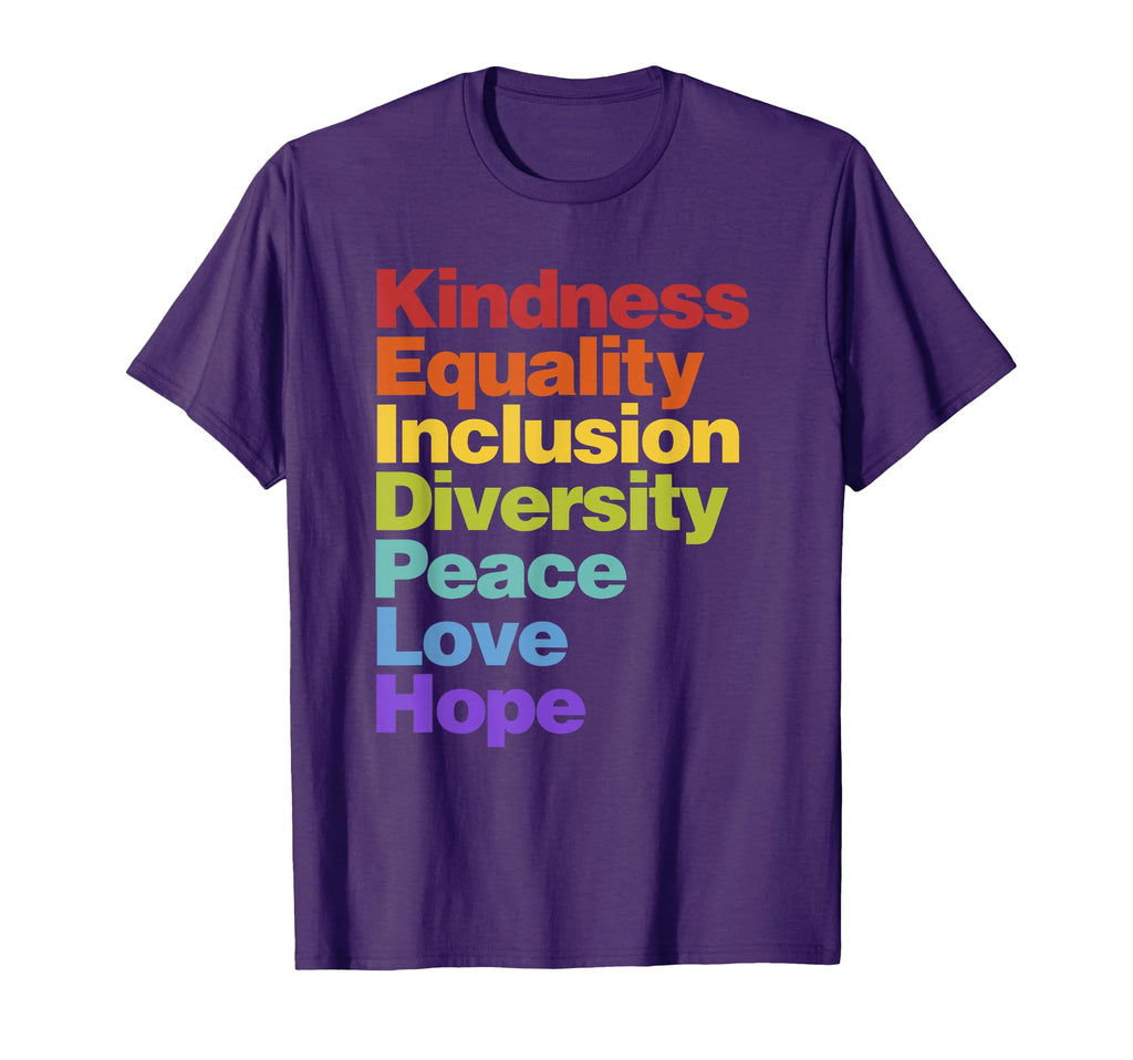 Kindness Equality Inclusion Diversity T-Shirt - Novelty Apparel Unisex - T-Shirt, Sweatshirt, Hoodie