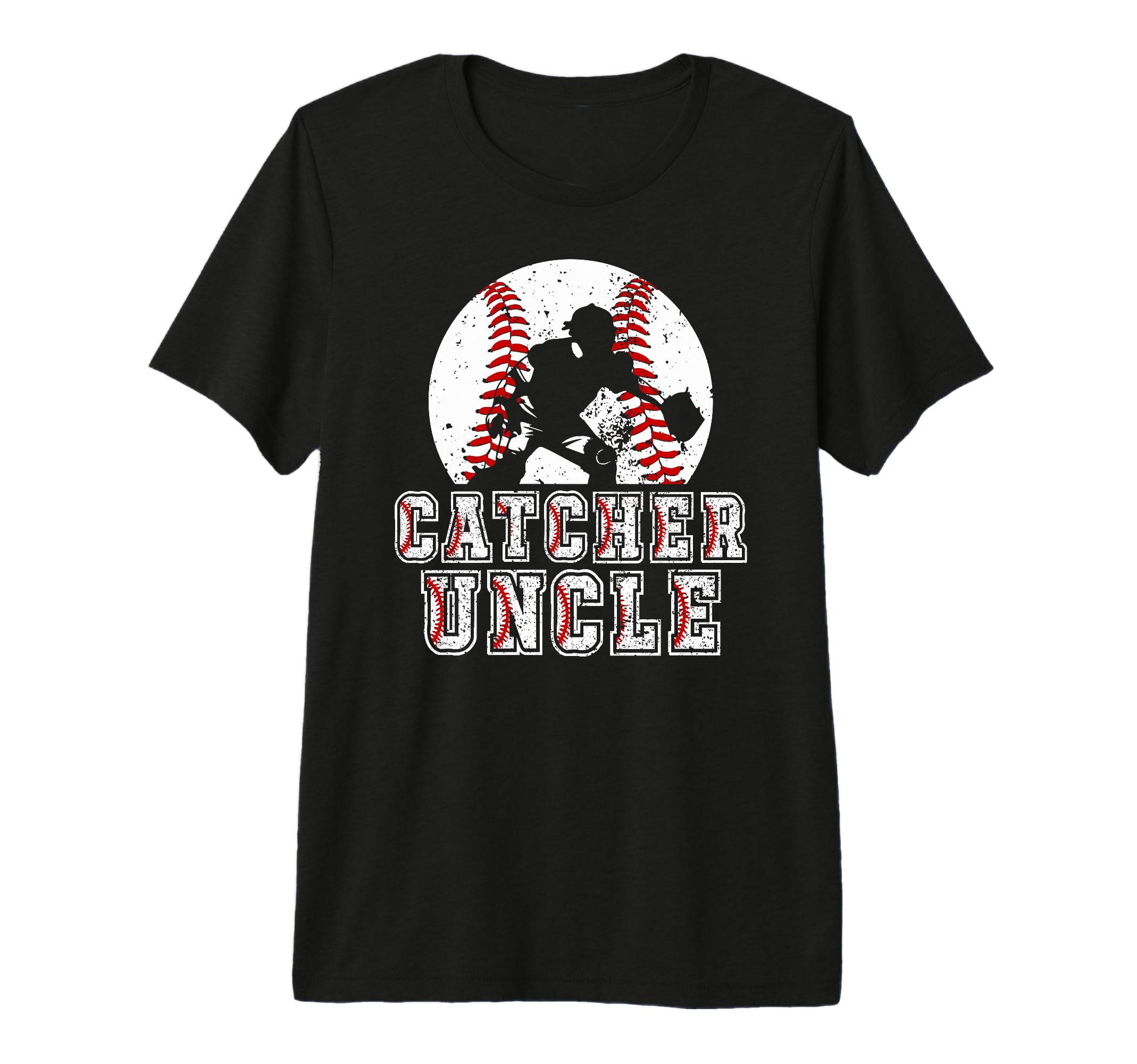 Mens Baseball Catcher Uncle Baseball T-Shirt - Custom Art Print for Adults - T-Shirt, Sweatshirt, Hoodie