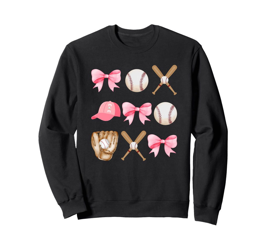 Baseball Mom Coquette Mothers Day Sweatshirt - Trendy Graphic Men Women - T-Shirt, Sweatshirt, Hoodie