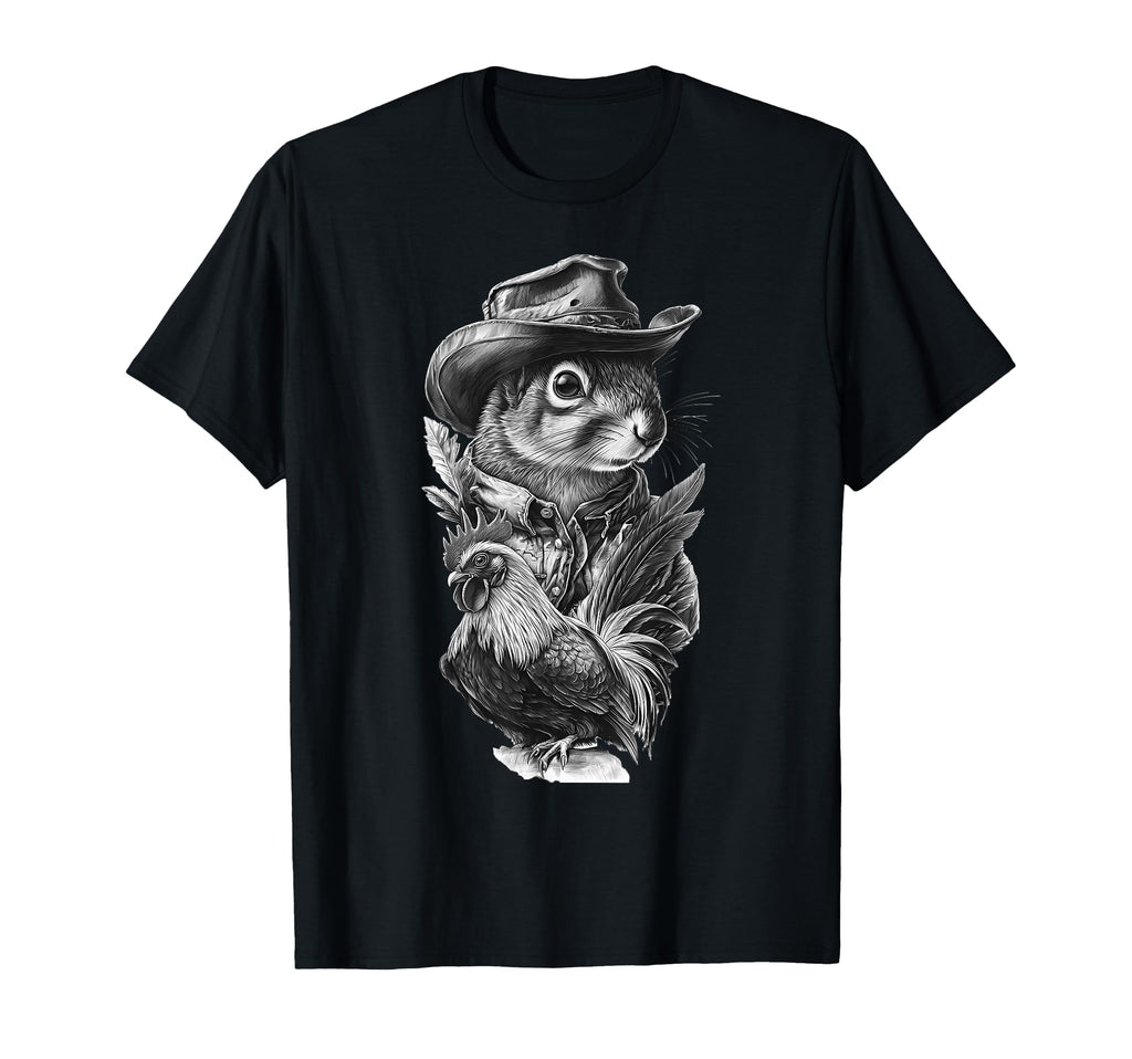 Squirrel Cowboy Rodeo Cowgirl Western T-Shirt - Trendy Graphic for Adults - T-Shirt, Sweatshirt, Hoodie