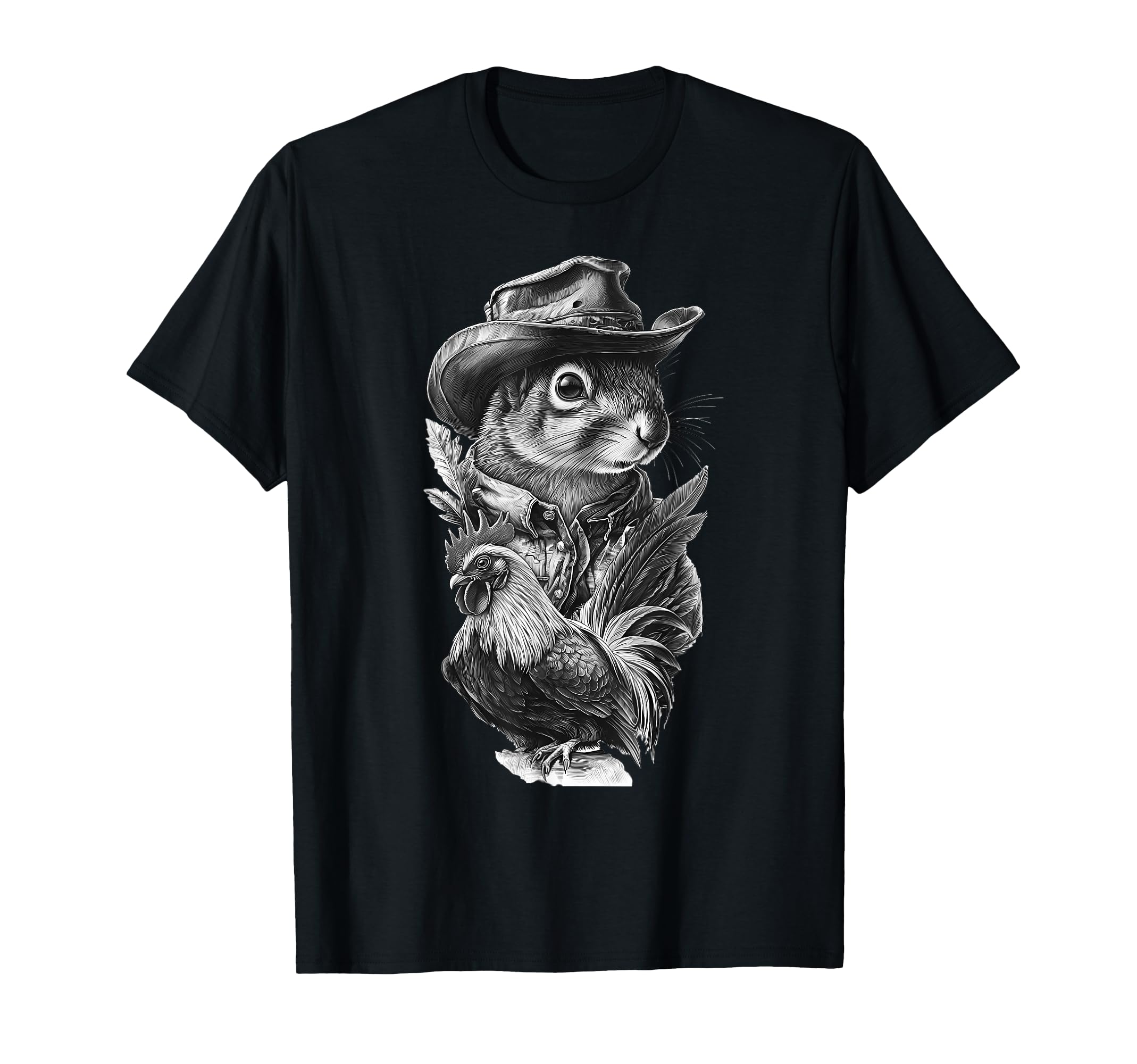 Squirrel Cowboy Rodeo Cowgirl Western T-Shirt - Trendy Graphic for Adults - T-Shirt, Sweatshirt, Hoodie