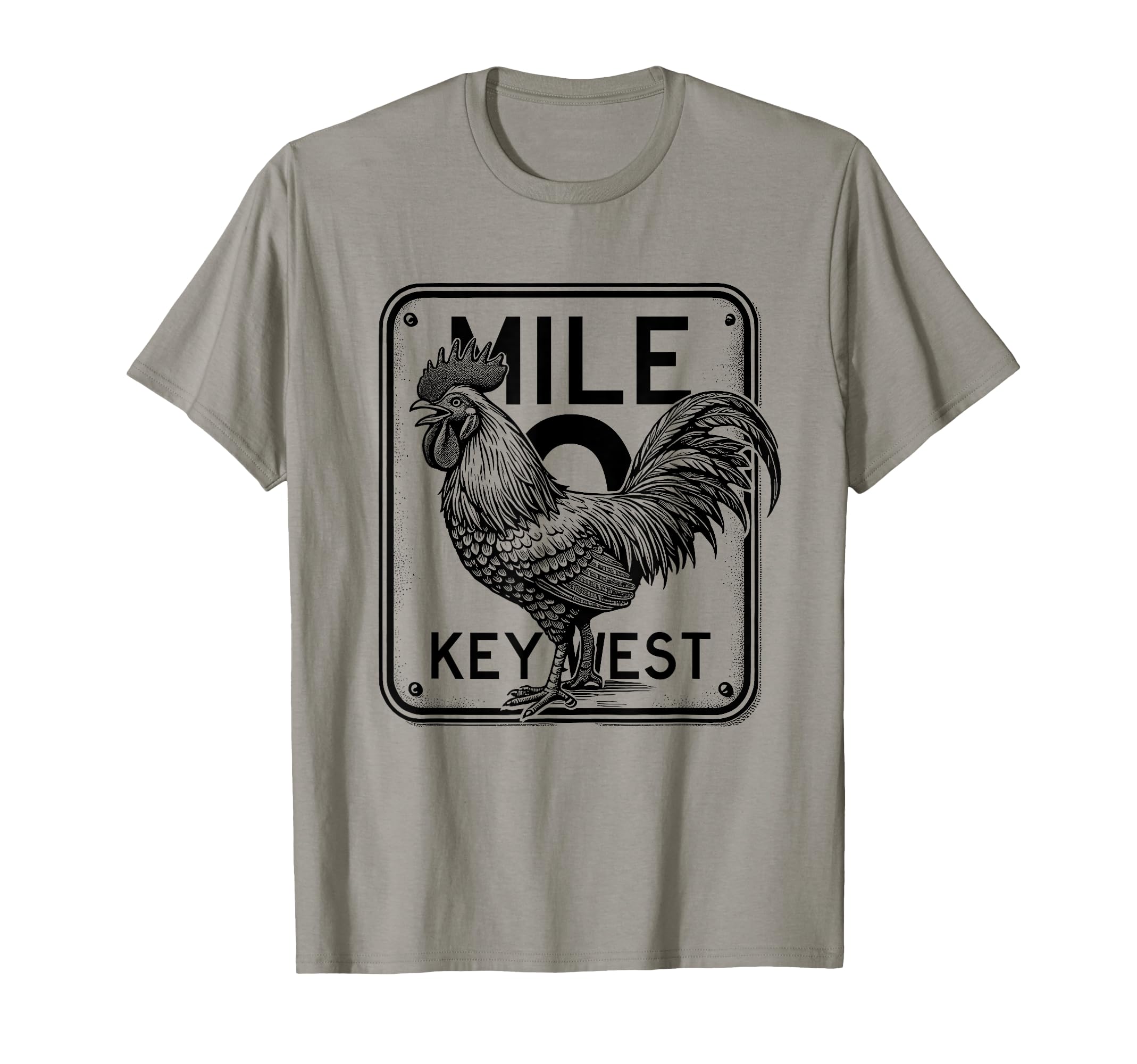 Key West Florida Chicken Mile 0 T-Shirt - Aesthetic Graphic for Adults - T-Shirt, Sweatshirt, Hoodie