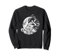 Surfing Jesus Distressed Sweatshirt - Fun Novelty Design for Adults - T-Shirt, Sweatshirt, Hoodie