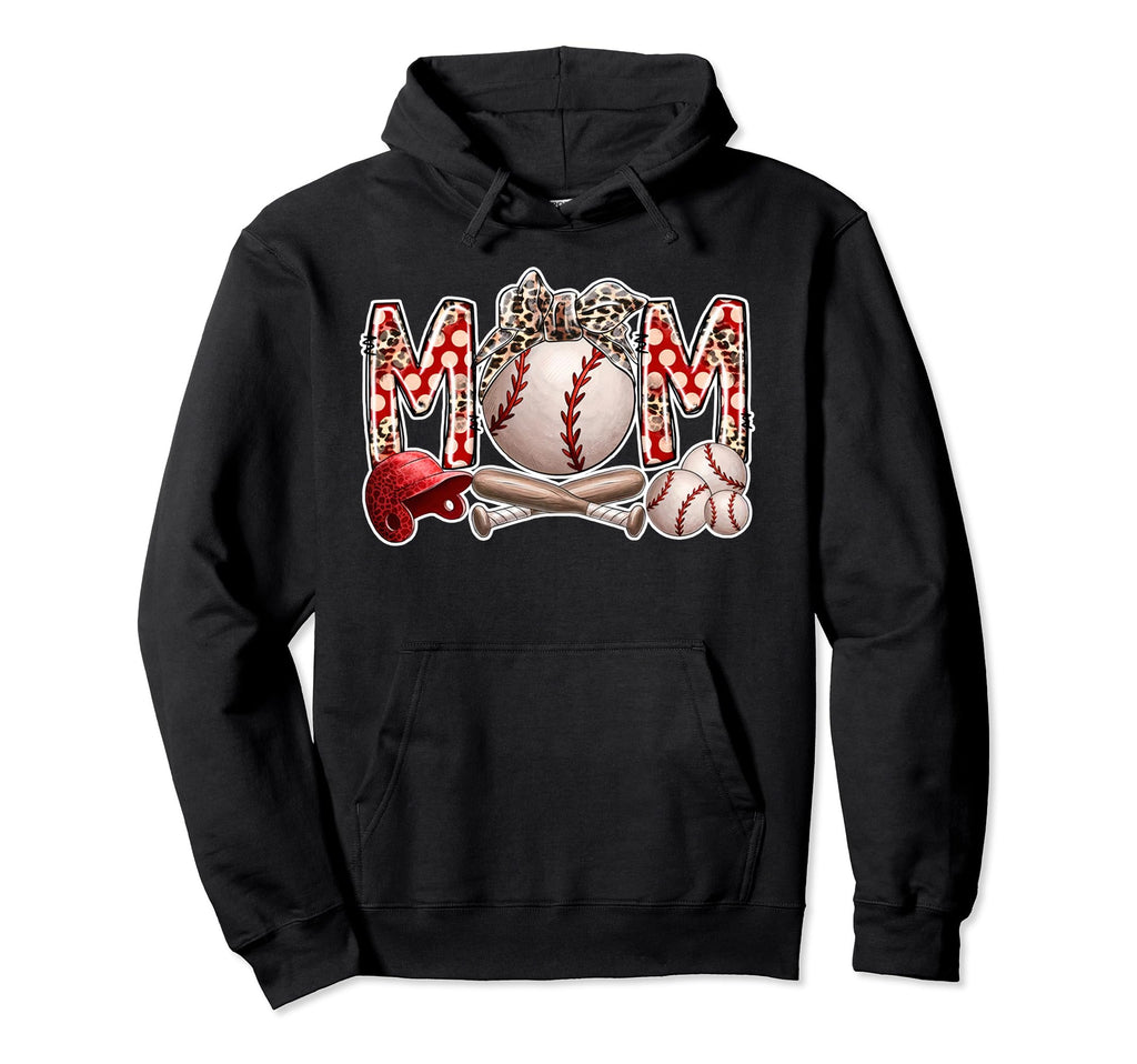 Baseball Mom Leopard Bandana Gift From Hoodie - Graphic Print Men Women - T-Shirt, Sweatshirt, Hoodie