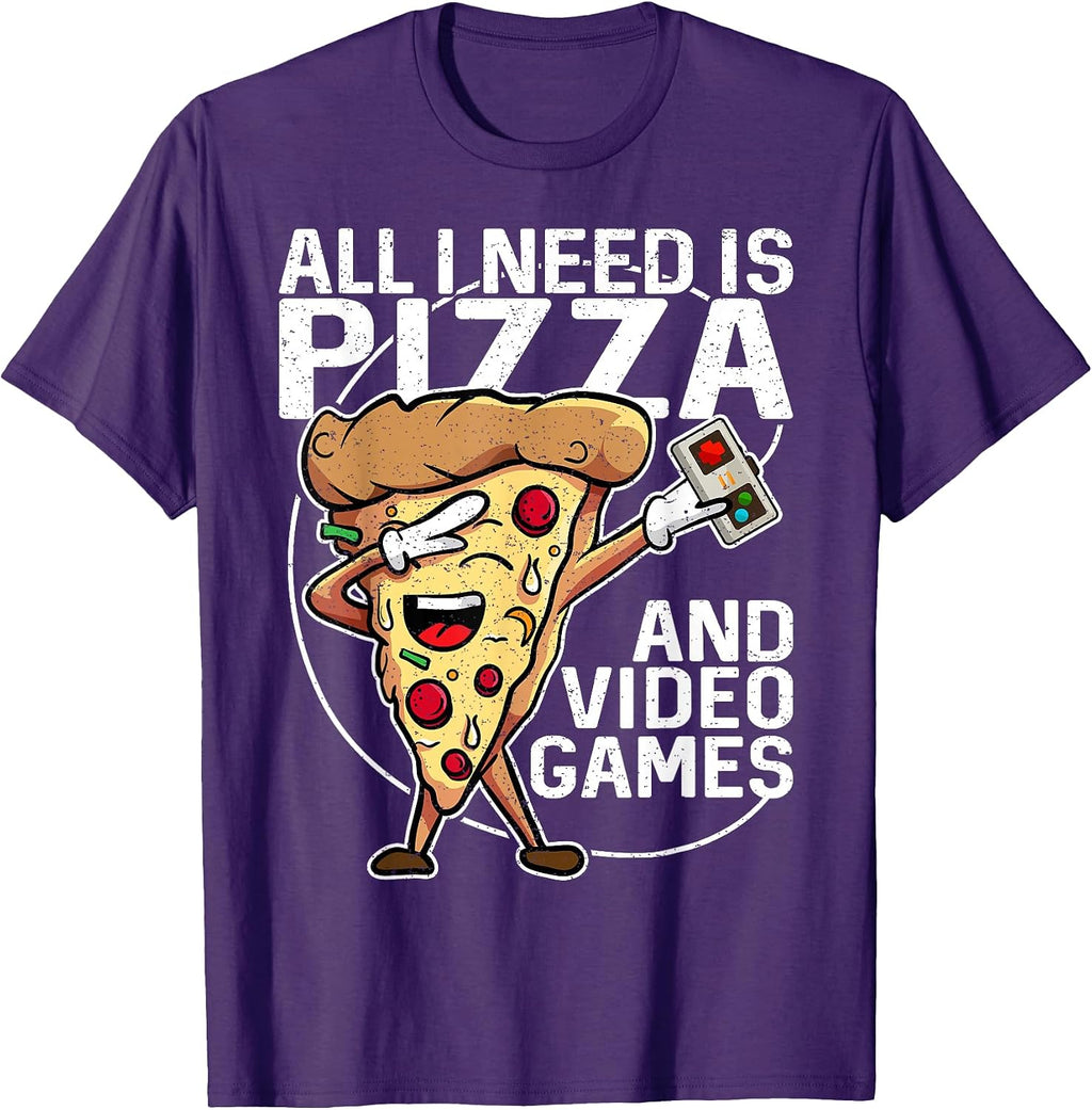 Dabbing Pizza Slice Gamer - Adult & Kids T-Shirts, Sweatshirts & Hoodies apparel design preview 1
