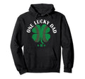 One Lucky Dad Green Baseball Shamrock Hoodie - Streetwear Style for Adults - T-Shirt, Sweatshirt, Hoodie