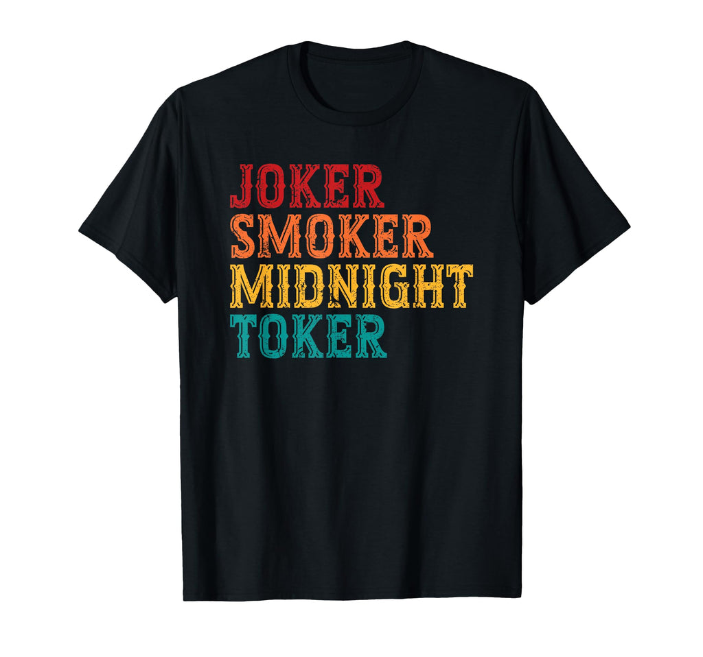 Joker Smoker Midnight Toker Playing T-Shirt - Graphic Print for Adults - T-Shirt, Sweatshirt, Hoodie