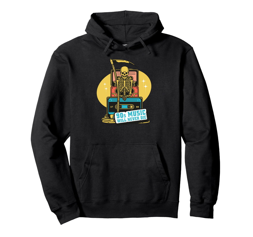 90S Music Disk Jockey Dj Cassettes Tapes Hoodie - Graphic Print for Adults - T-Shirt, Sweatshirt, Hoodie