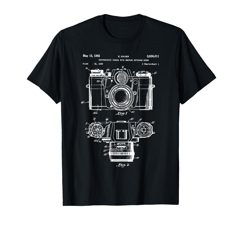 Photography Lover Gift Camera Patent T-Shirt - Novelty Apparel Men Women - T-Shirt, Sweatshirt, Hoodie