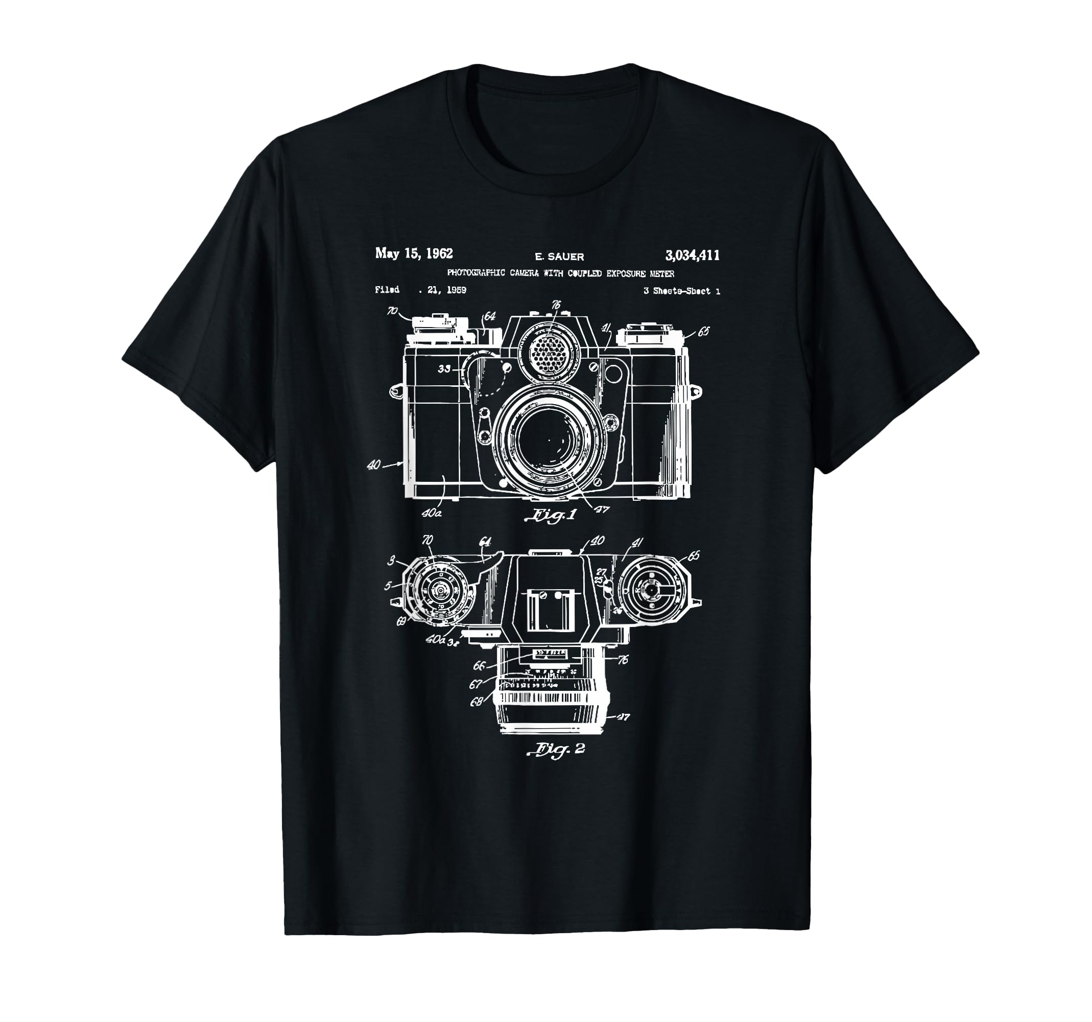 Photography Lover Gift Camera Patent T-Shirt - Novelty Apparel Men Women - T-Shirt, Sweatshirt, Hoodie