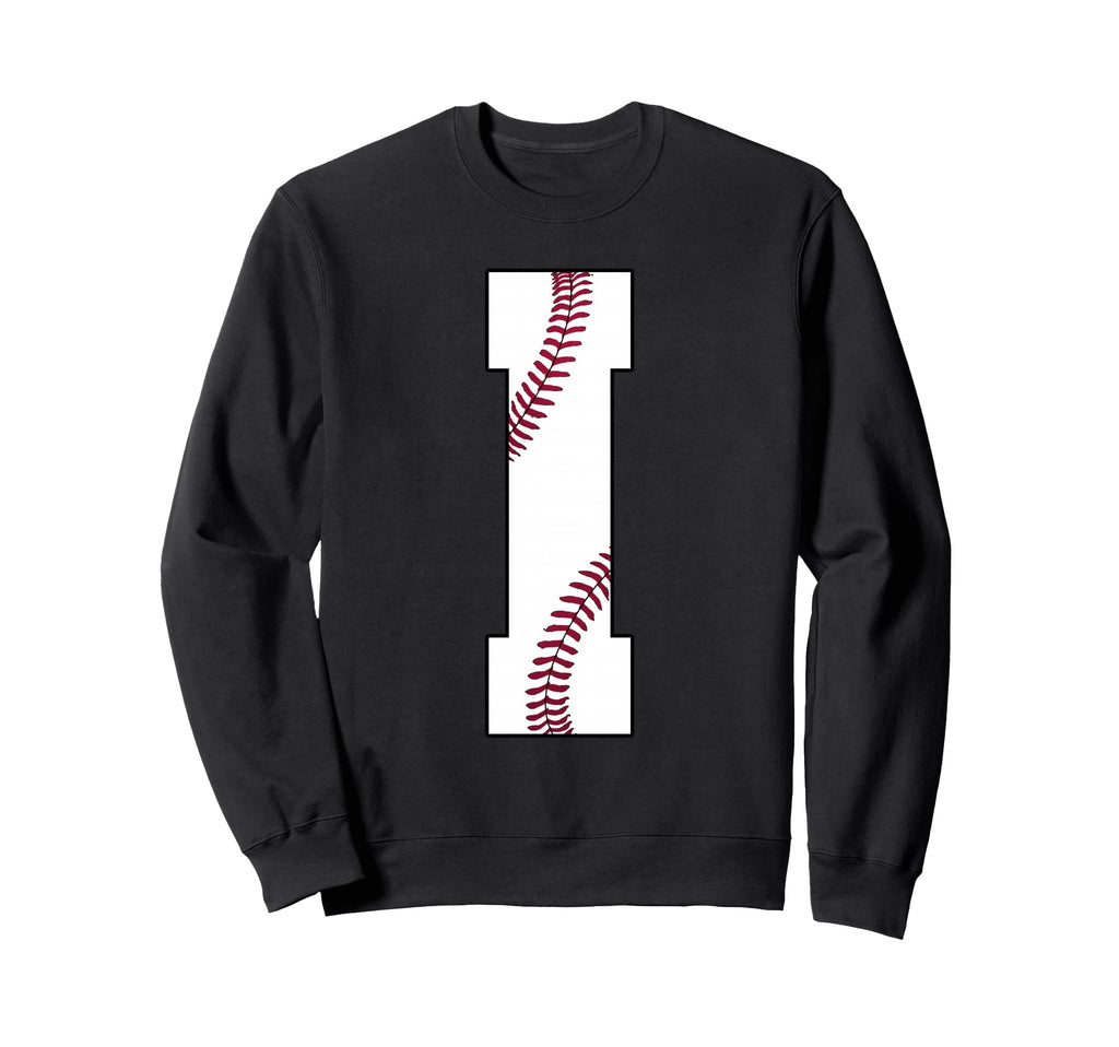 I Baseball Initial Personalized Sweatshirt - Custom Art Print Men Women - T-Shirt, Sweatshirt, Hoodie