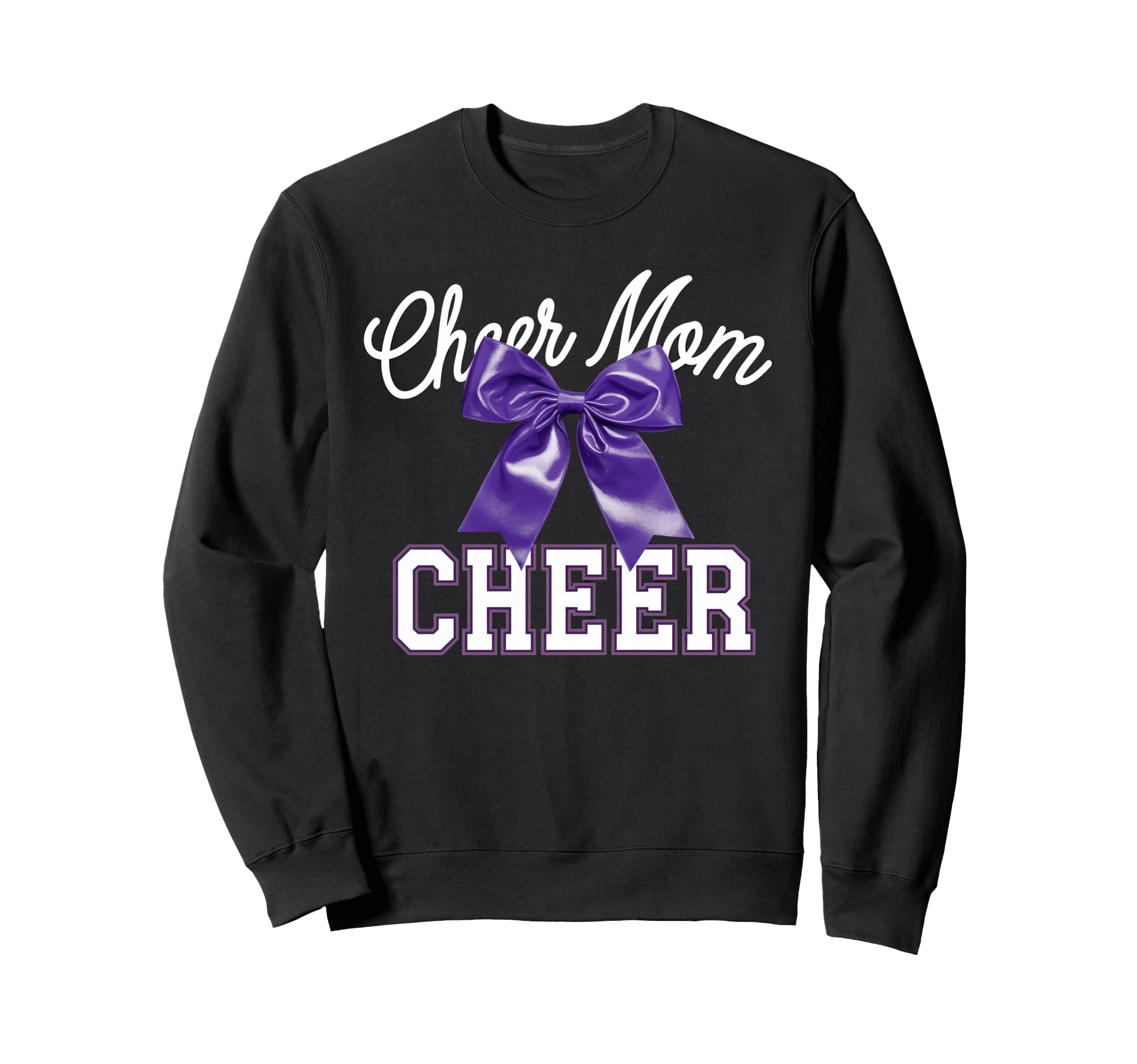 Cheer Mom Mother Bow Cheerleader Game Sweatshirt - Trendy Graphic Unisex - T-Shirt, Sweatshirt, Hoodie