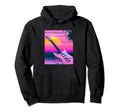 Vaporwave Guitar Synthwave Sunset E Hoodie - Custom Art Print Men Women - T-Shirt, Sweatshirt, Hoodie