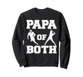 Papa Both Funny Football Baseball Sweatshirt - Aesthetic Graphic Men Women - T-Shirt, Sweatshirt, Hoodie