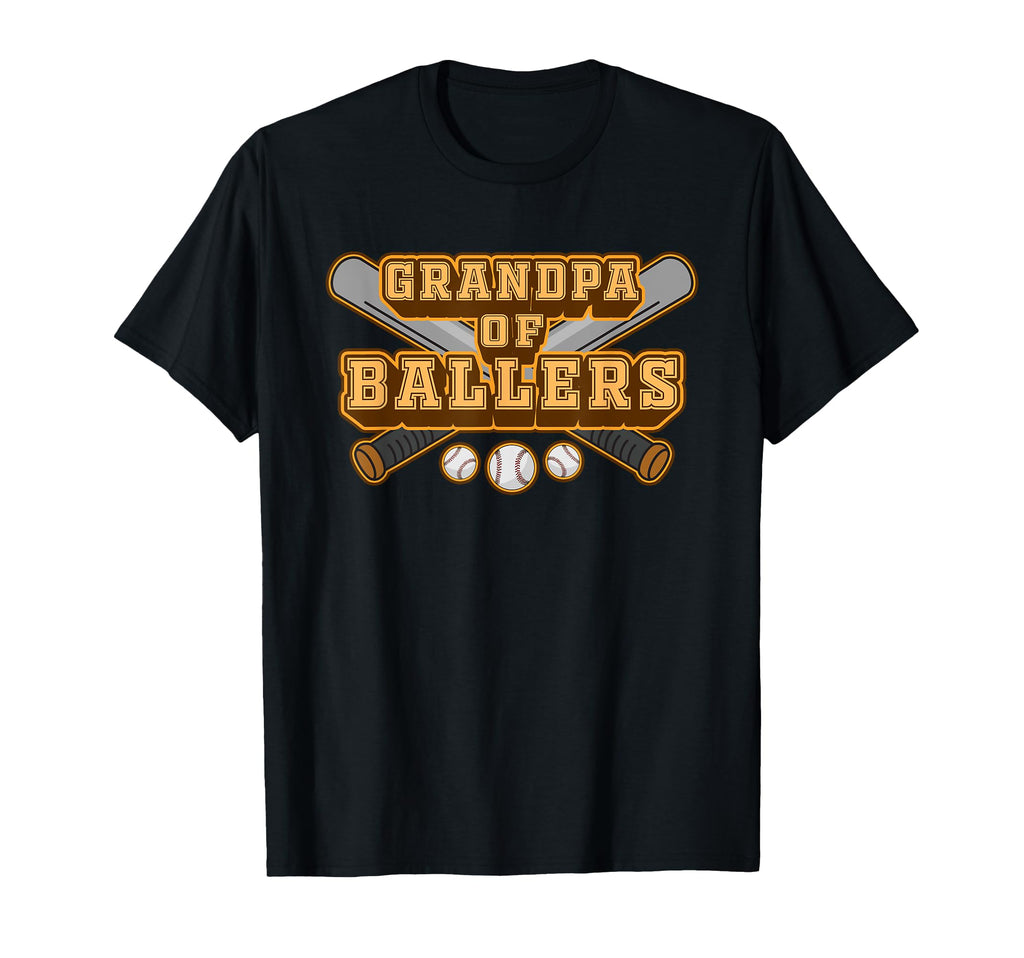 Grandpa Ballers Funny Baseball T-Shirt - Aesthetic Graphic for Adults - T-Shirt, Sweatshirt, Hoodie