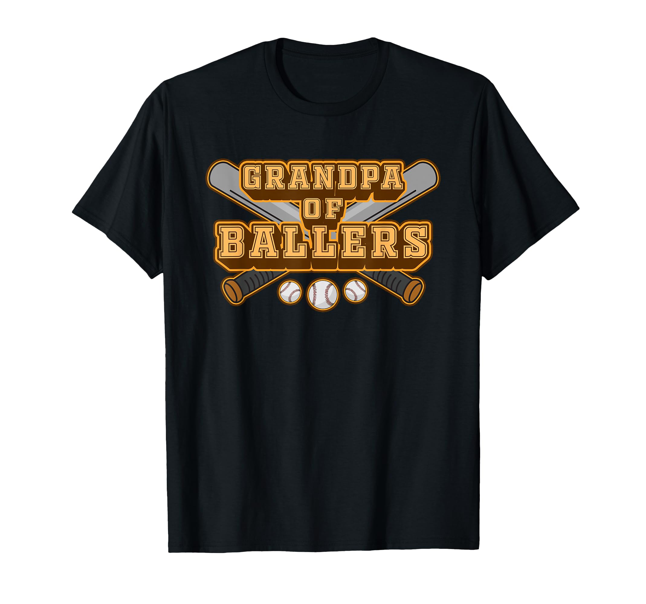 Grandpa Ballers Funny Baseball T-Shirt - Aesthetic Graphic for Adults - T-Shirt, Sweatshirt, Hoodie