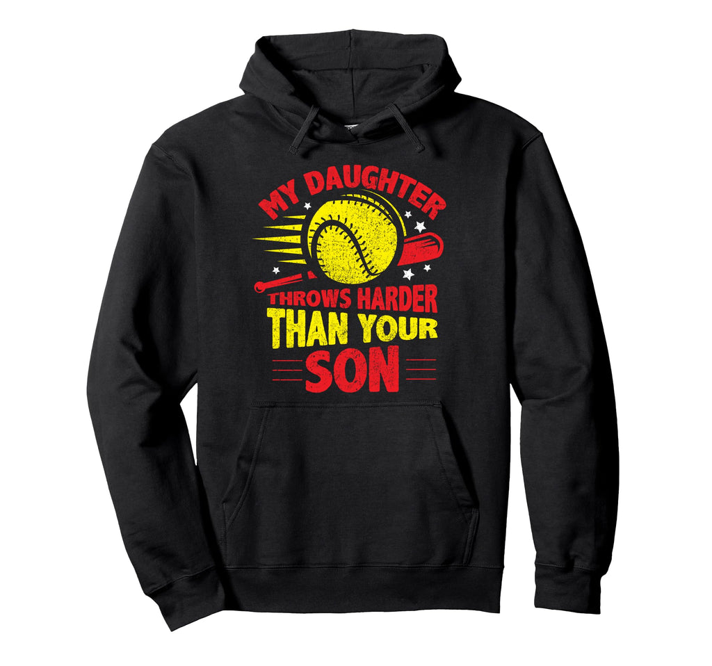 My Daughter Throws Harder Than Your Hoodie - Minimalist Print for Adults - T-Shirt, Sweatshirt, Hoodie