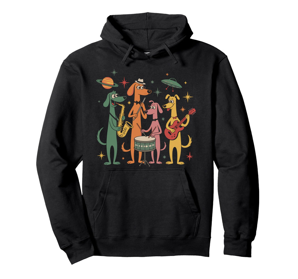 Mid Century Modern Dogs Band 50S 60S Hoodie - Streetwear Style for Adults - T-Shirt, Sweatshirt, Hoodie