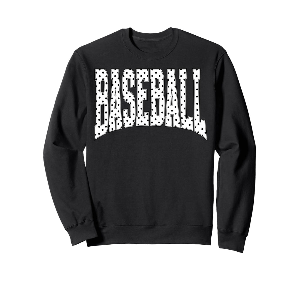 Baseball Polka Dot Team Spirit Sweatshirt - Custom Art Print for Adults - T-Shirt, Sweatshirt, Hoodie