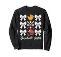 Baseball Sister Coquette Bow Sweatshirt - Streetwear Style for Adults - T-Shirt, Sweatshirt, Hoodie