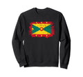 Grenada Flag Distressed Sweatshirt - Minimalist Print Men Women - T-Shirt, Sweatshirt, Hoodie