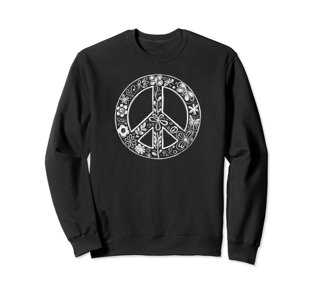 60S 70S Peace Love And Groovy Sweatshirt - Trendy Graphic for Adults - T-Shirt, Sweatshirt, Hoodie