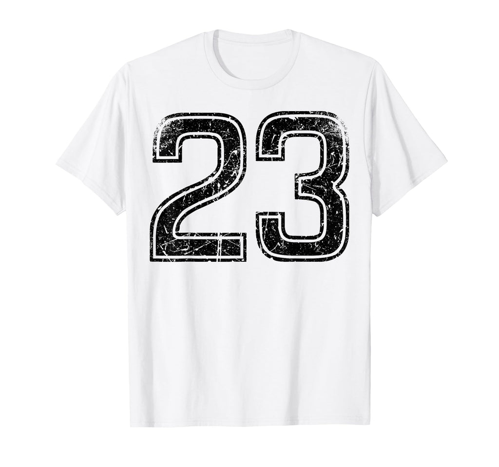 Black Sports Team Number 23 T-Shirt - Aesthetic Graphic for Adults - T-Shirt, Sweatshirt, Hoodie