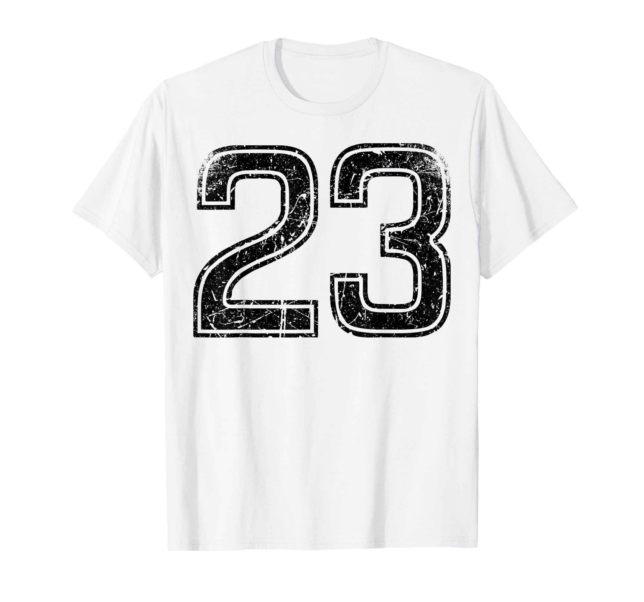 Black Sports Team Number 23 T-Shirt - Aesthetic Graphic for Adults - T-Shirt, Sweatshirt, Hoodie