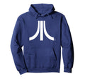 Atari White Logo 80S Gaming Fun Hoodie - Minimalist Print for Adults - T-Shirt, Sweatshirt, Hoodie