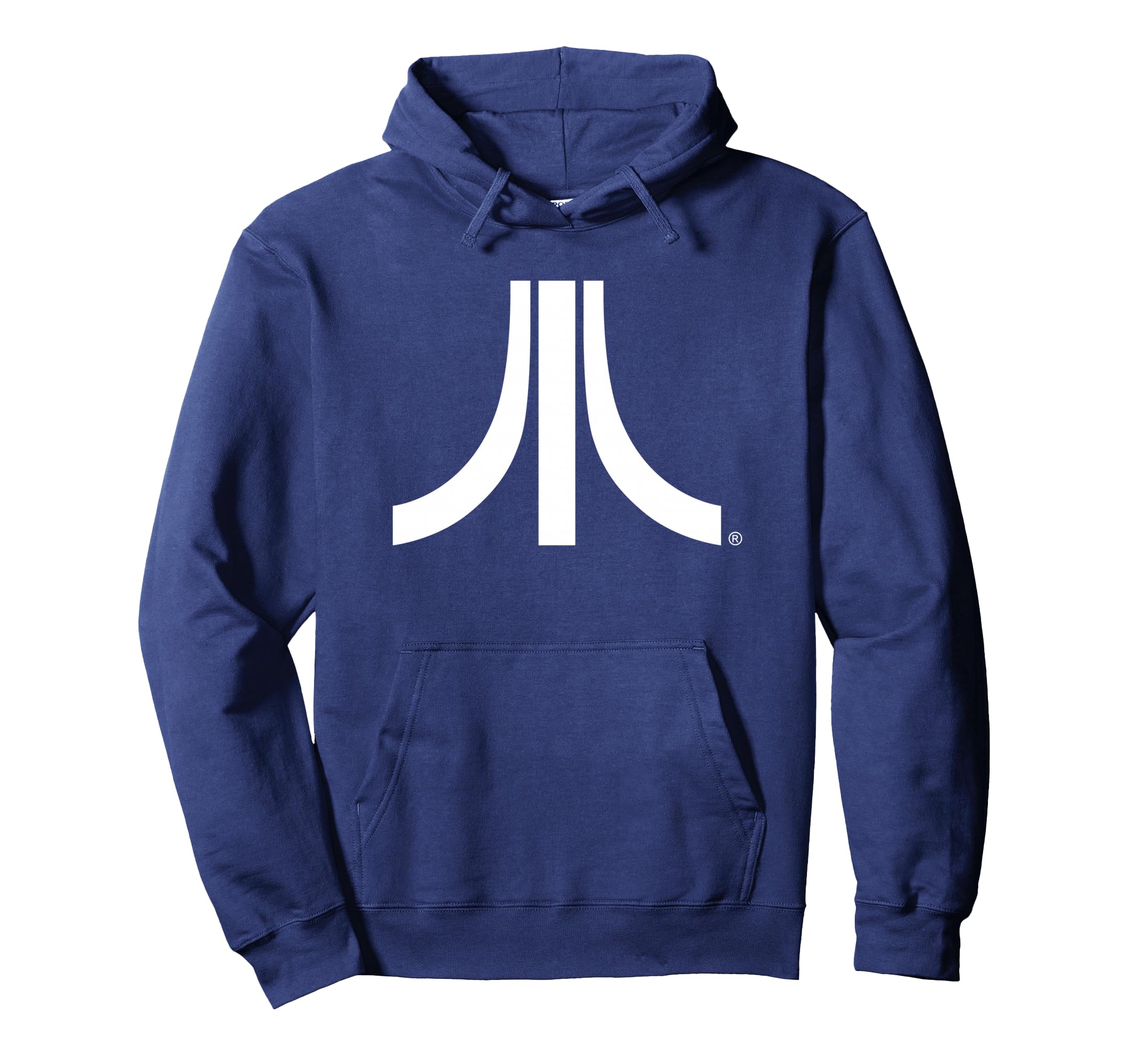 Atari White Logo 80S Gaming Fun Hoodie - Minimalist Print for Adults - T-Shirt, Sweatshirt, Hoodie
