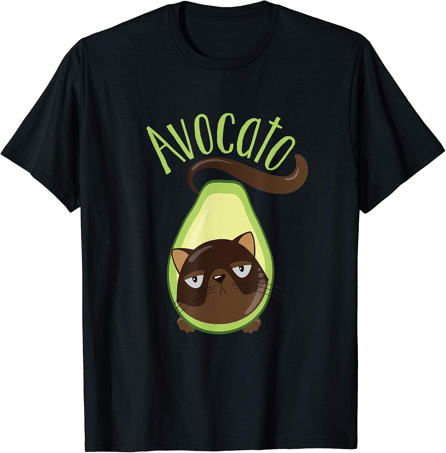 Funny Avocado Cat Avocato by Mixelle - Adult & Kids T-Shirts, Sweatshirts & Hoodies apparel design preview 1
