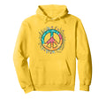 Peace Sign Hippie Floral Hoodie - Novelty Apparel for Adults - T-Shirt, Sweatshirt, Hoodie