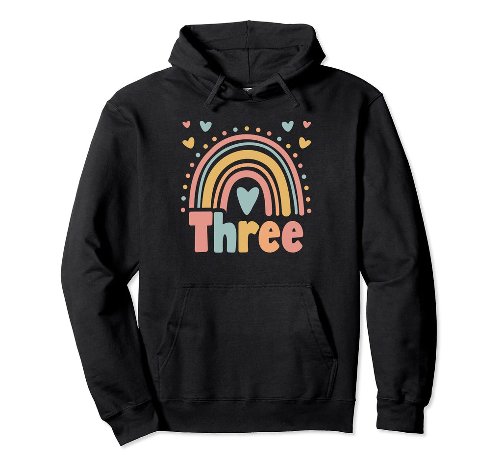 3 Year Old Boho Rainbow 3Rd Birthday Hoodie - Unique Graphic Men Women - T-Shirt, Sweatshirt, Hoodie